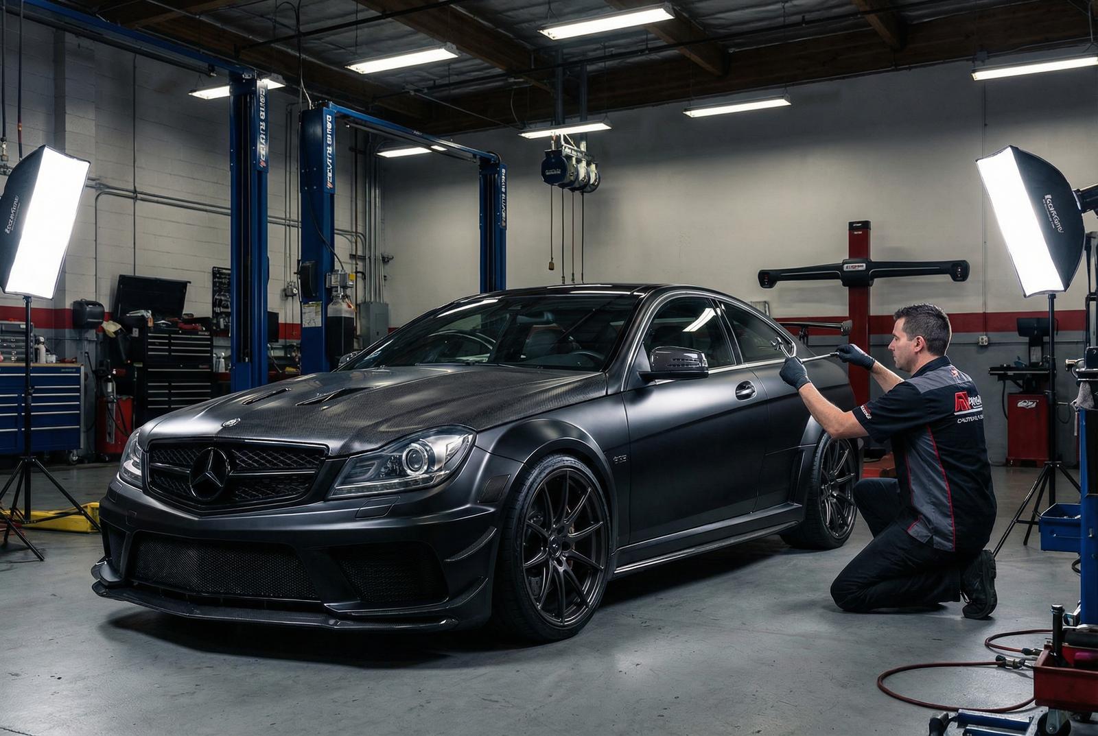 新草榴奔驰C63改装视频